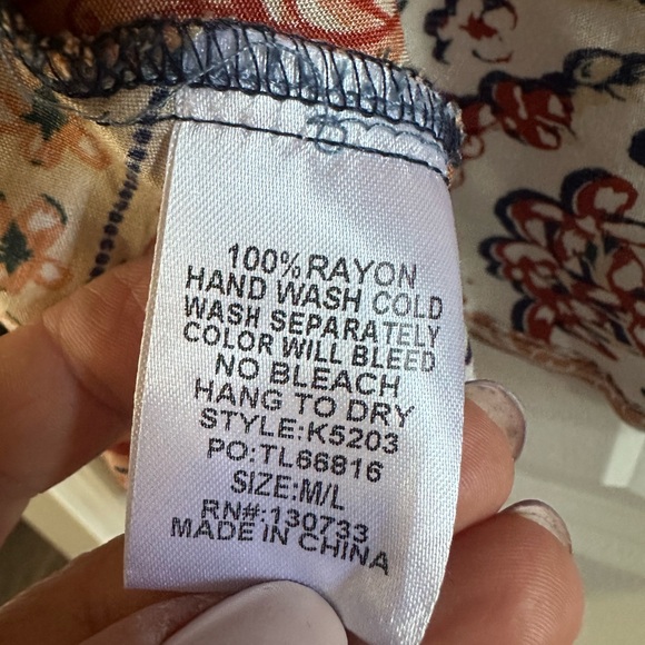 Aratta Silent Journey Long Sleeve Blouse Top Floral Sheer Size XS - Picture 12 of 12